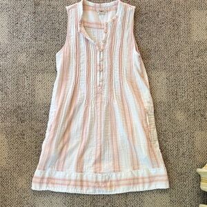 Faherty Isha Sleeveless cotton shift dress size S
